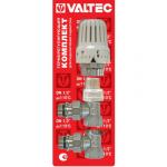 Комплект угловых радиаторных кранов с термоголовкой Valtec VT.045.N.04