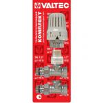 Комплект прямых радиаторных кранов с термоголовкой Valtec VT.046.N.04